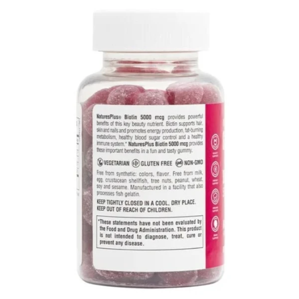 NATURES PLUS- Biotin 5000mcg - 60gummies